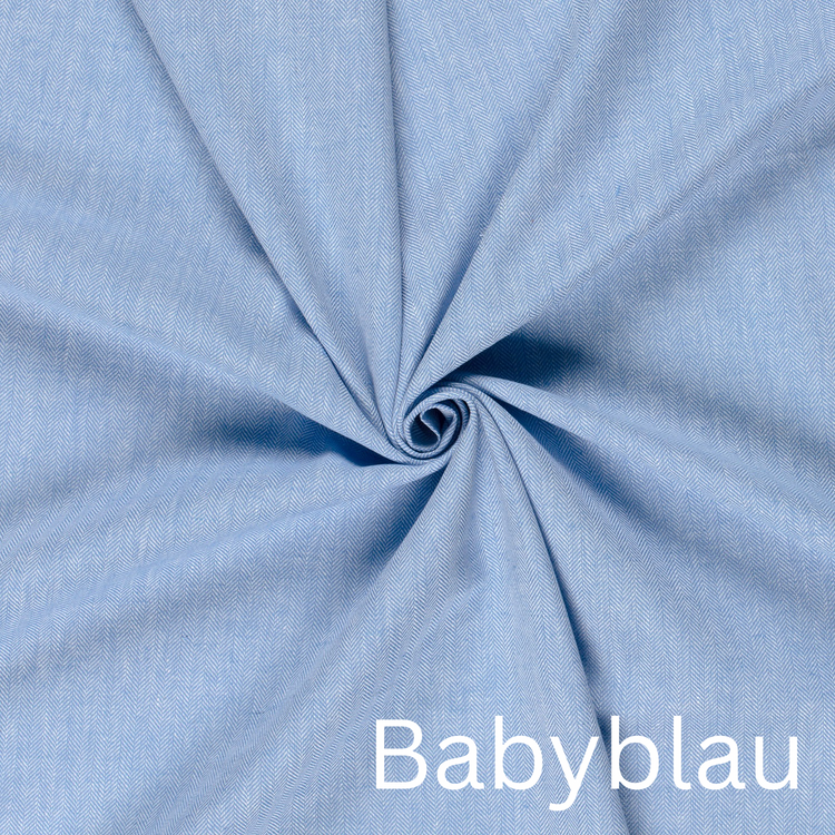 Fischgräten Leinen Stoff