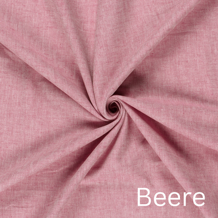 Fischgräten Leinen Stoff