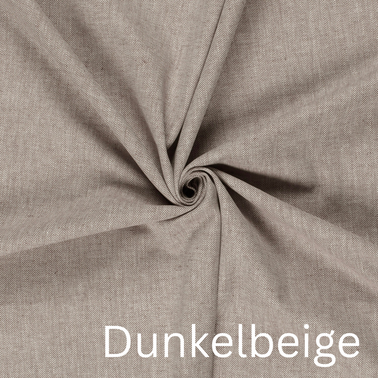 Fischgräten Leinen Stoff