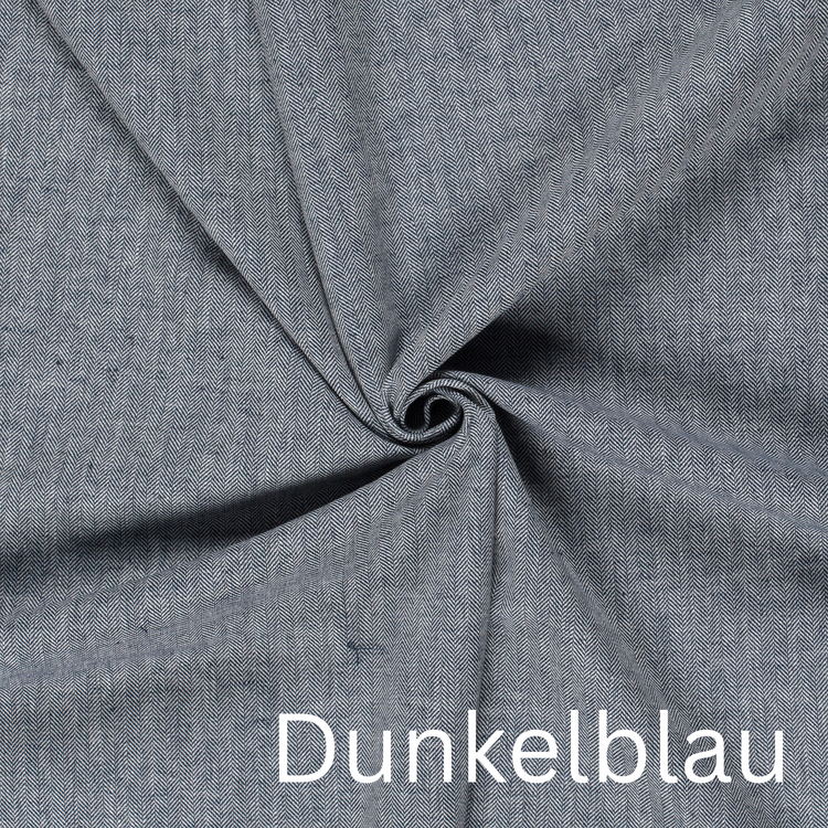 Fischgräten Leinen Stoff