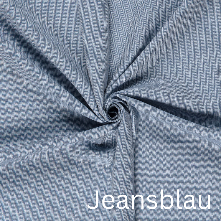 Fischgräten Leinen Stoff