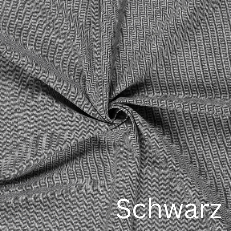 Fischgräten Leinen Stoff