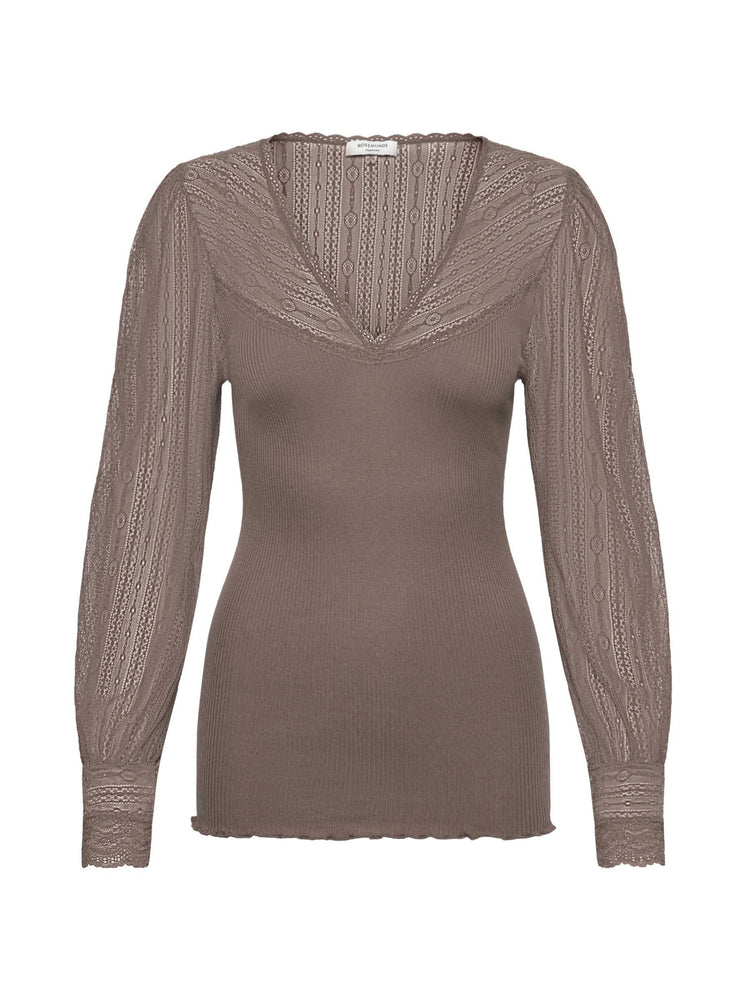 RWBeatha Silk LS V-neck T-Shirt Flacon