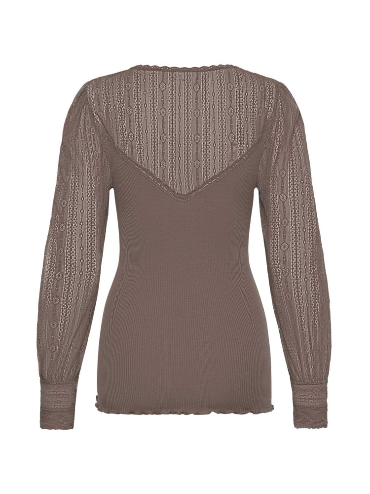 RWBeatha Silk LS V-neck T-Shirt Flacon