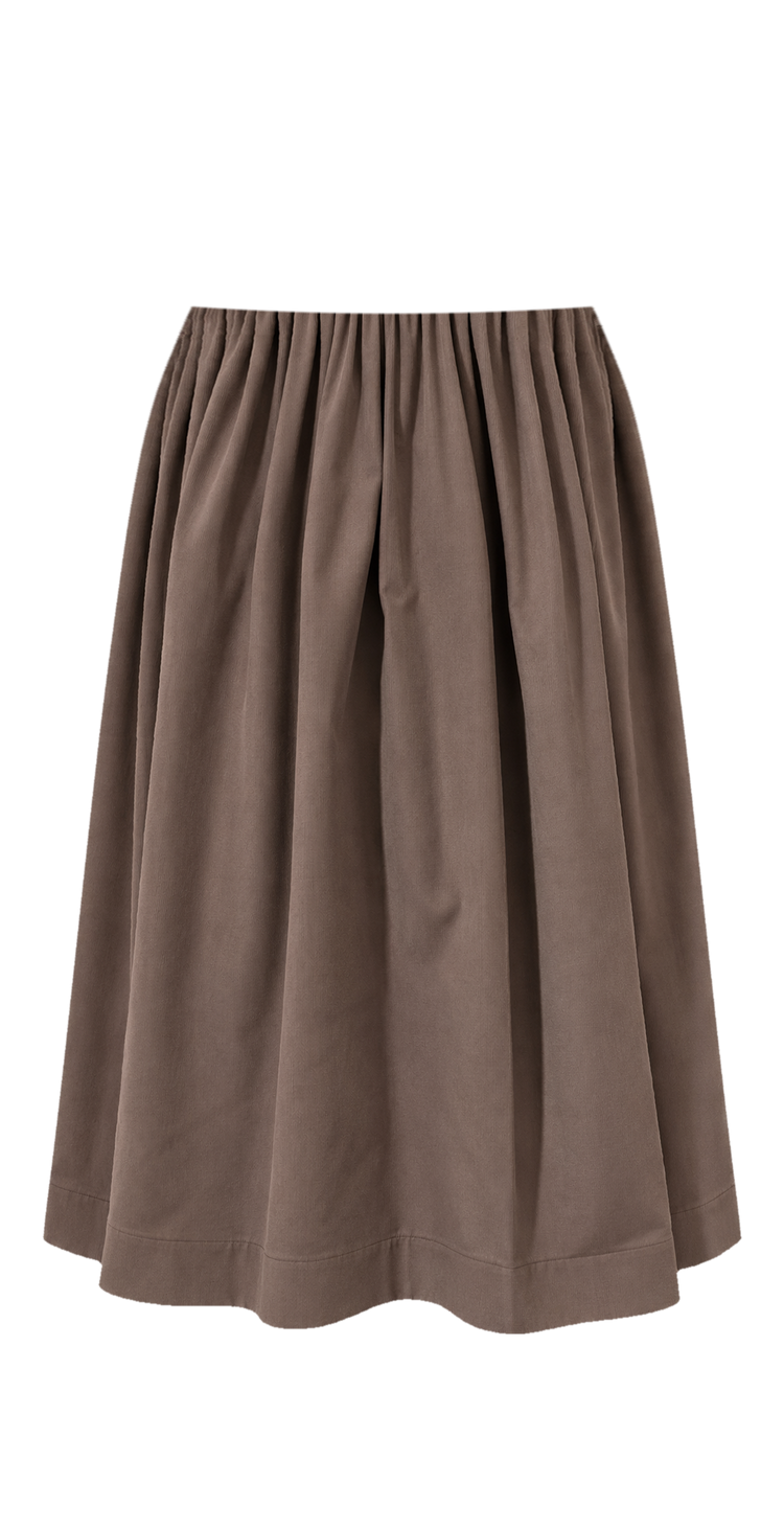 Trachtenrock Cord Taupe