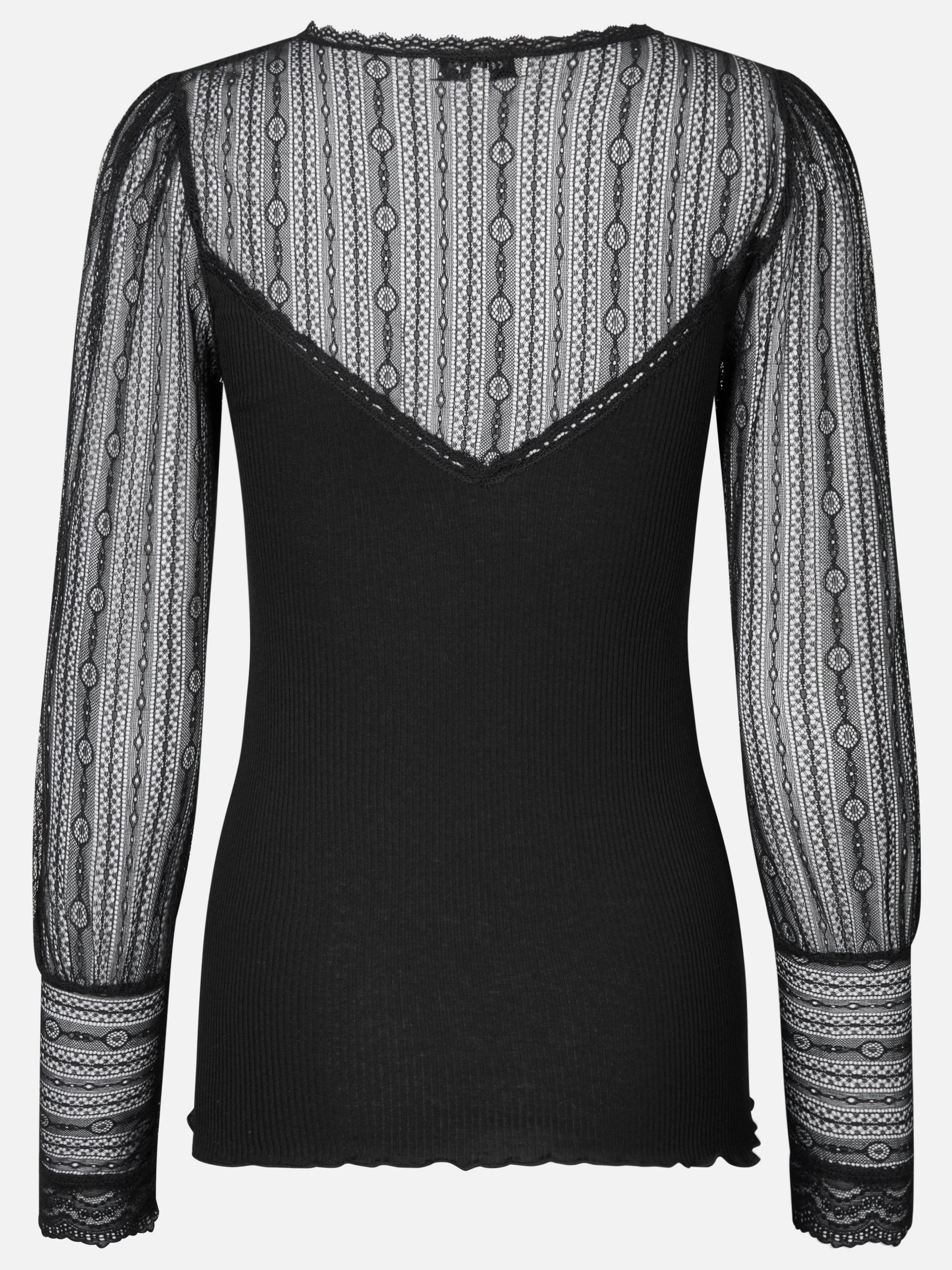 RWBeatha Silk LS V-neck T-Shirt Schwarz