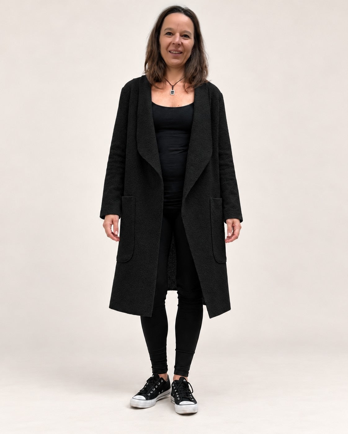 Wollmantel WHOLA in Schwarz