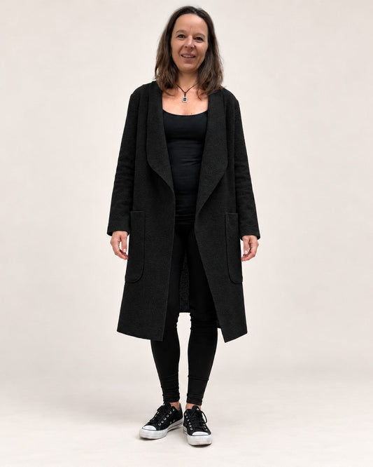 Wollmantel WHOLA in Schwarz