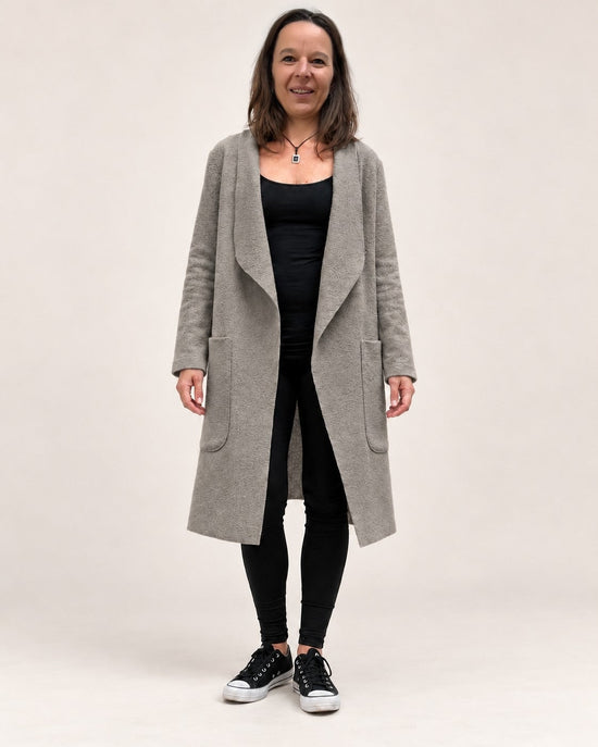 Wollmantel WHOLA in Warmgrau