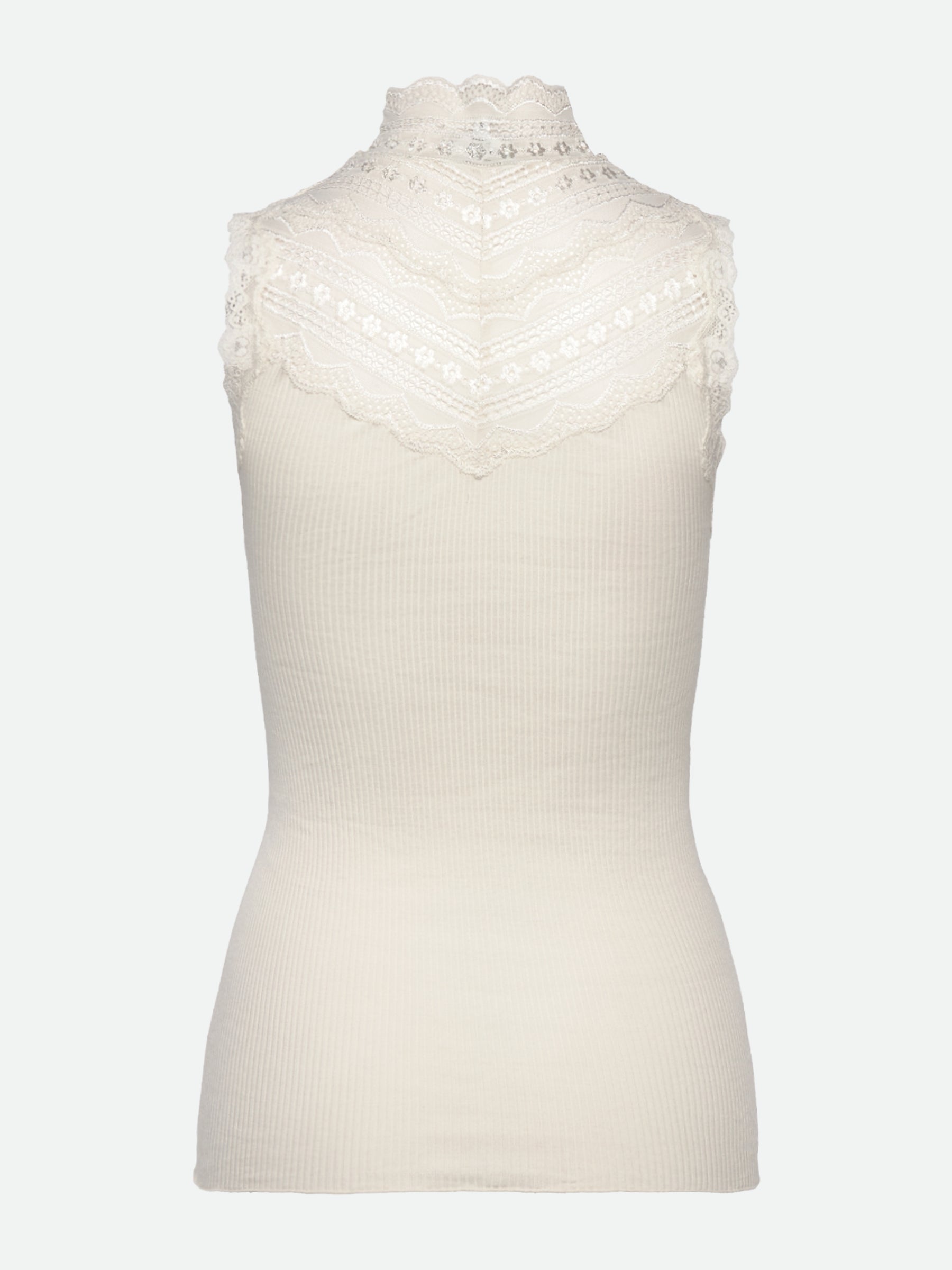 Rosemunde RWBenita Turtleneck Lace Top Elfenbein